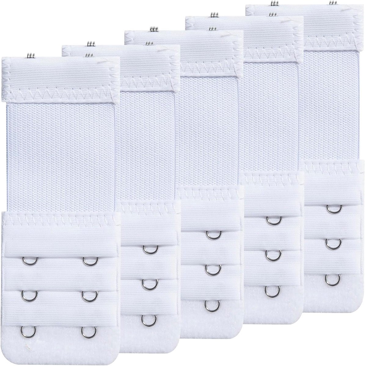 Comfortabele BH-verlenging met 2 haken - Elastische set van 5 voor extra lengte en gemak