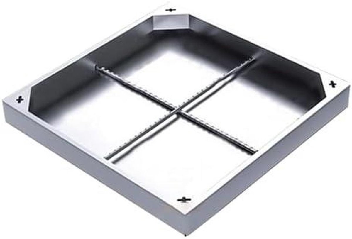 Putdeksel RVS - Afvoerputdeksel Inbouw - Vloer Afwerken - Naadloze Integratie - 300x300mm - Zilver