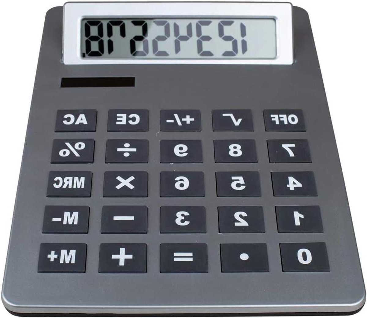 Grote Rekenmachine - Educatieve Calculator - Wiskunde Leren - Groot LCD Display - 460 g - Grijs