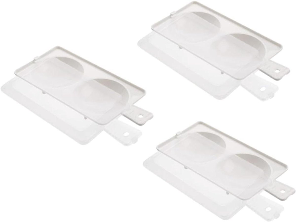 Magnetron Eierkoker - Eierstroper Eierpocheerder - Ontbijt Koken - Compact Ontwerp - 3 Sets - Wit