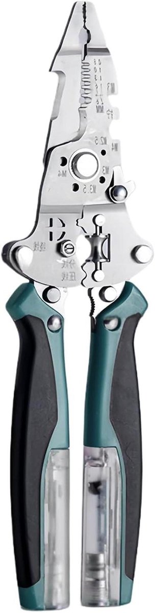 Elektrische Draadstripper - Kabeltang - Elektra Klussen - Met Stroommeting - 25 cm - Groen