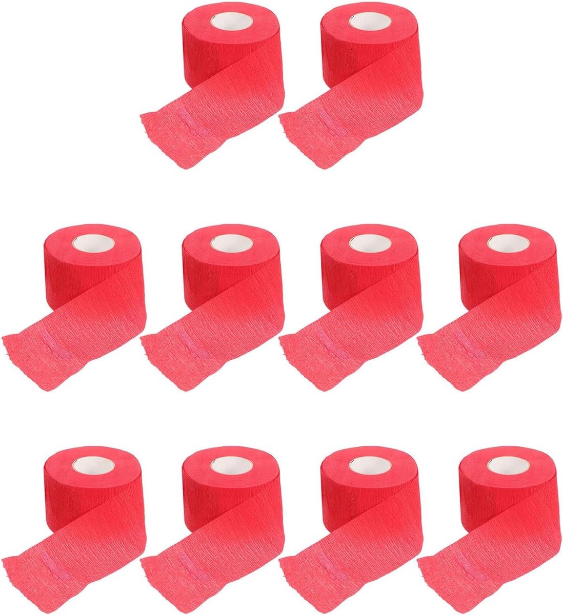 Nekpapier voor Kappers - Haarstyling Strips - Bescherming bij Knippen - Rekbaar Materiaal - 10 Stuks - Rood
