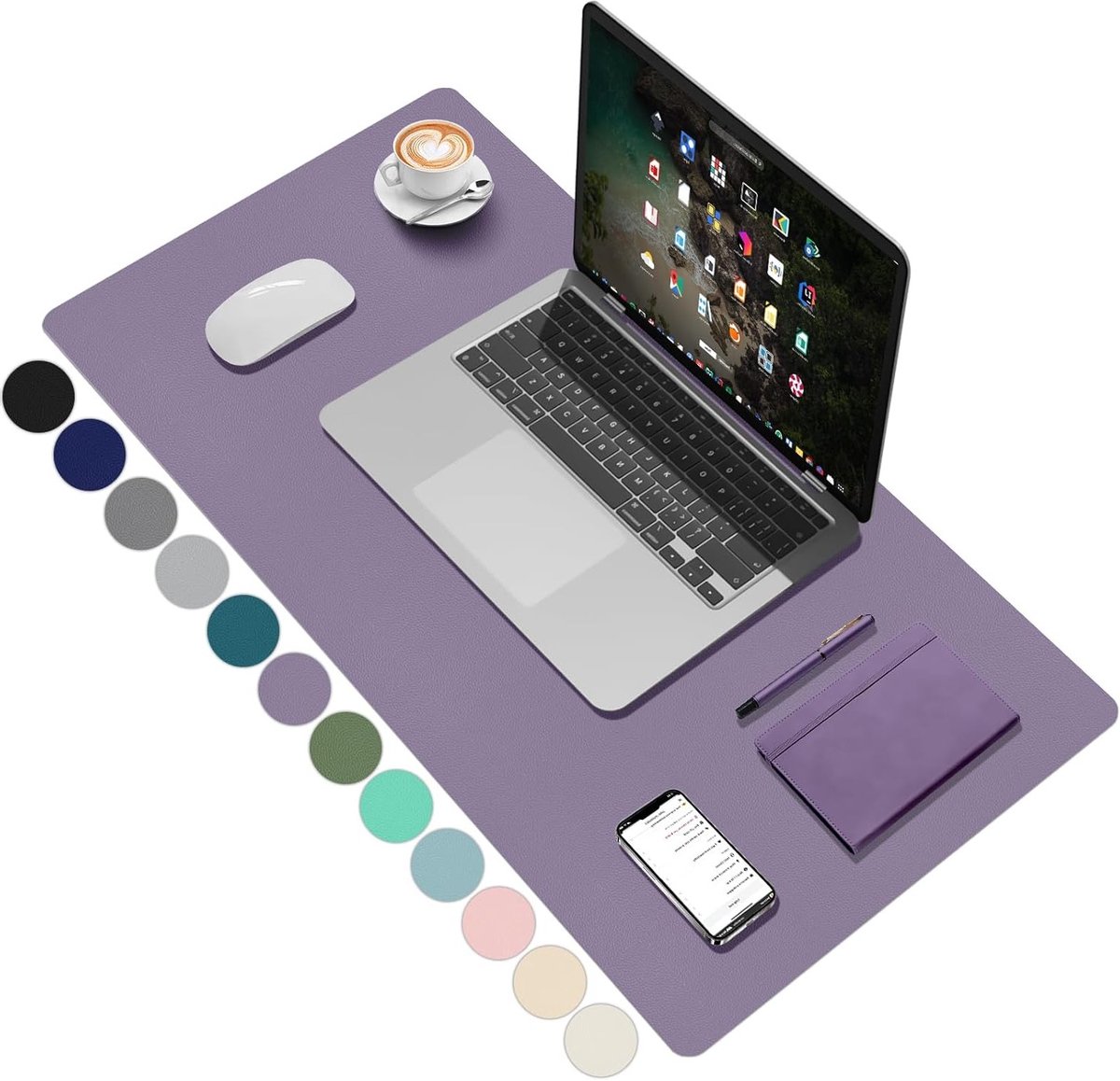 Desk pad lavendel 80x40 cm - Stijlvol bureauaccessoire, beschermend en praktisch voor elke werkplek