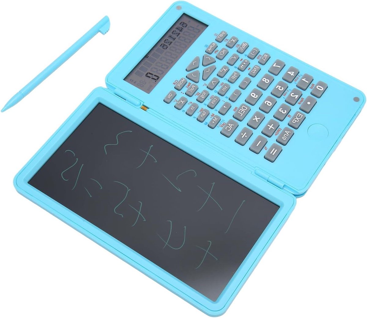 Rekenmachine Notitieblok - Zakrekenmachine Schrijfblok - Productief Werken - Oogvriendelijk LCD Scherm - 6 Inch Scherm - Hemelsblauw