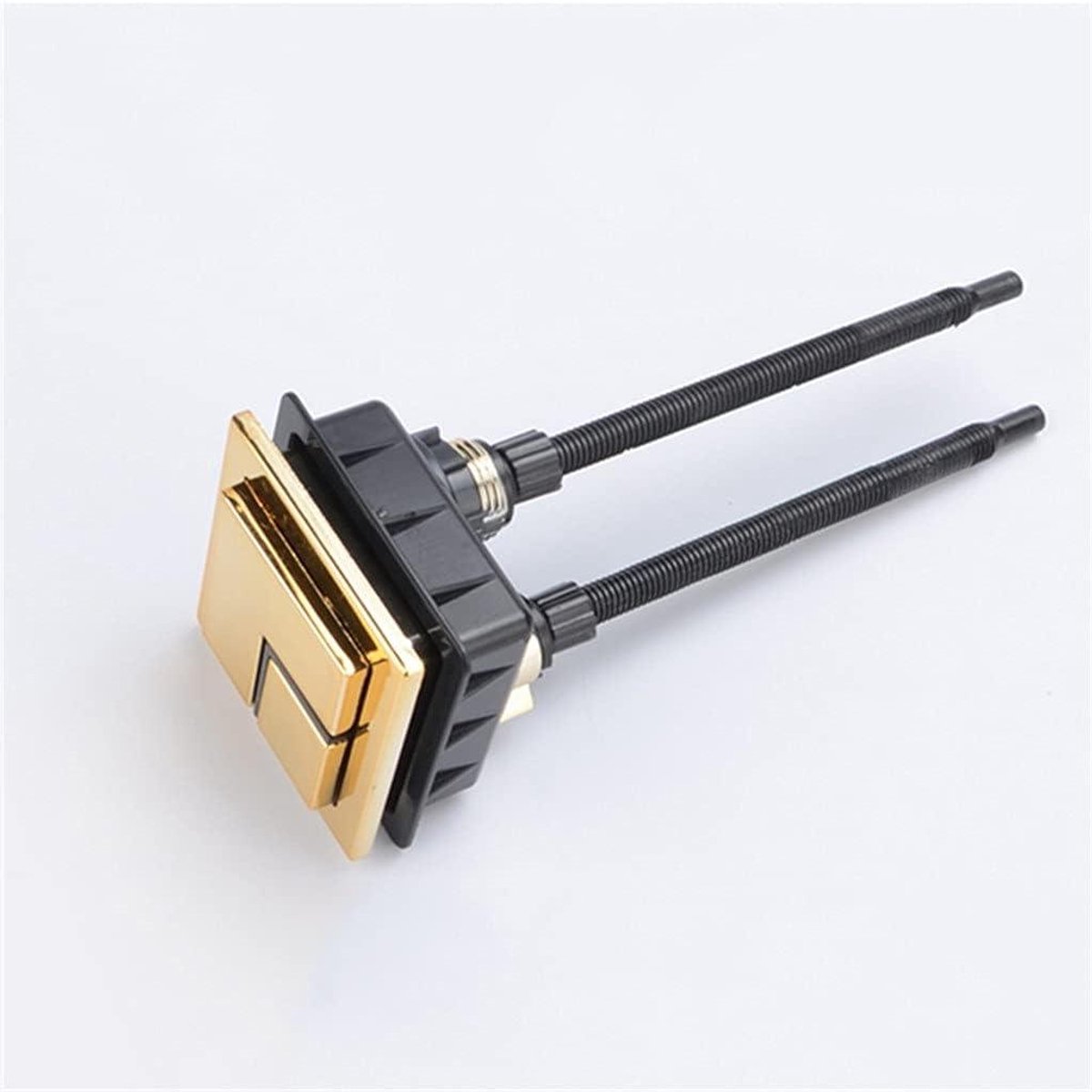 Toilet spoelknop - Reservoir knop - Toilet reparatie - Dubbele spoeloptie - Universele maat - Zwart