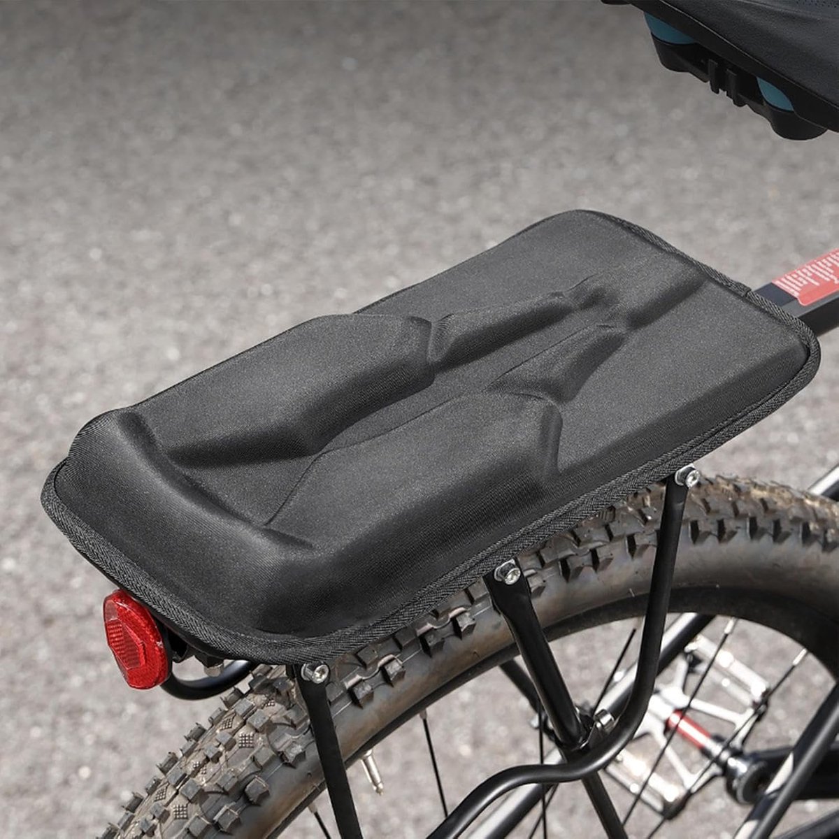 Fiets Kinderzitje - Bagagedrager Kussen - Veilig Vervoeren - Verstelbare Dubbele Riem - 35 cm Lengte - Zwart