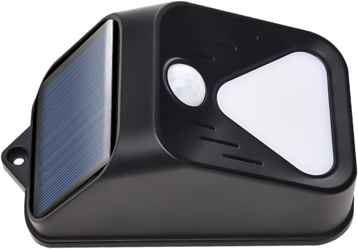 Solar Strobe Alarm - Beveiligingslamp Geluid - Buiten Beveiligen - Bewegingsdetectie Huisdierfilter - 12.2 x 7.3 x 5.5 cm - Wit