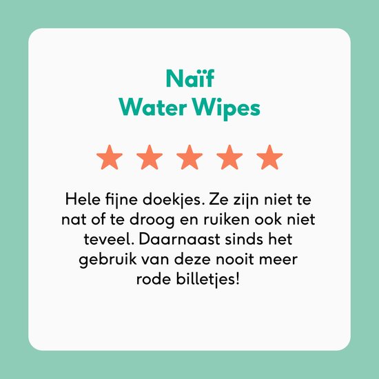 Naïf - Sterke Waterwipes - 99% Water - 0% parfum en 0% alcohol - 3024 doekjes (56 stuks x 54 doekjes)