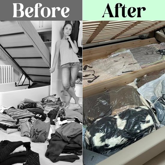 20 stuks 50 × 60 grote verzegelde zak opbergtas, grote hersluitbare doorzichtige plastic zakken, verdikking en duurzaam, opbergtas, geschikt voor katoenen kleding, katoenen broeken — afbeelding 2