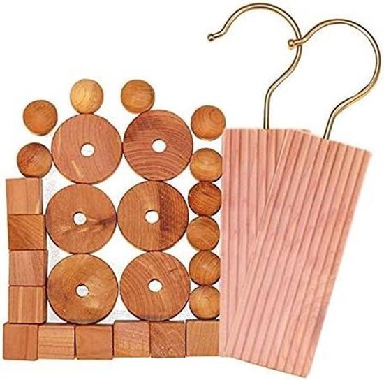 Cederhouten Mottenballen - Cederblokken Kledingbescherming - Kleding Beschermen - Natuurlijk Insectenwerend - 100 Stuks - Natuurlijk