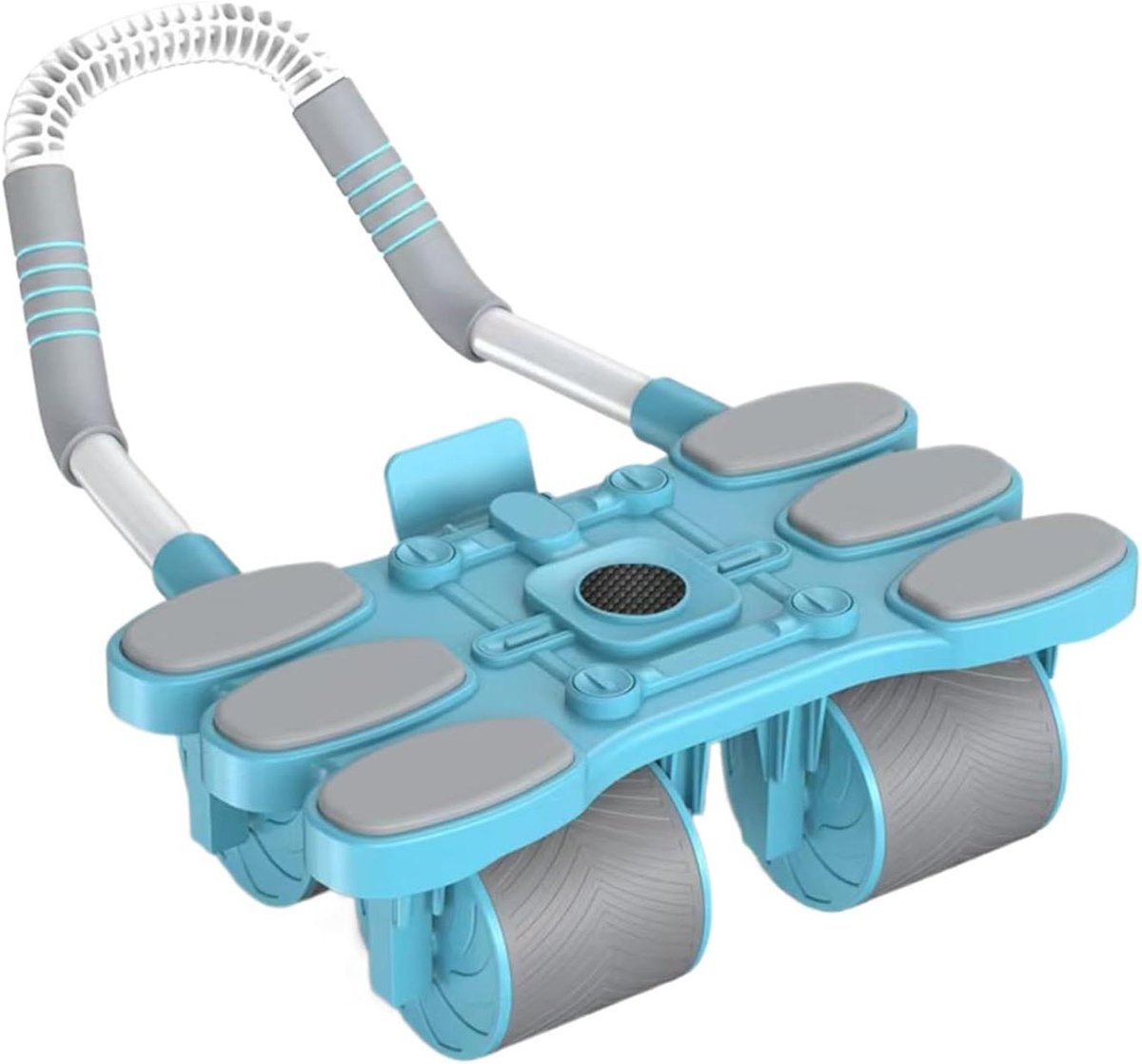 Ab Roller - Buikspierwiel Fitnesswiel - Kernspieren Trainen - Automatische Rebound - 32 x 17 x 22 cm - Blauw