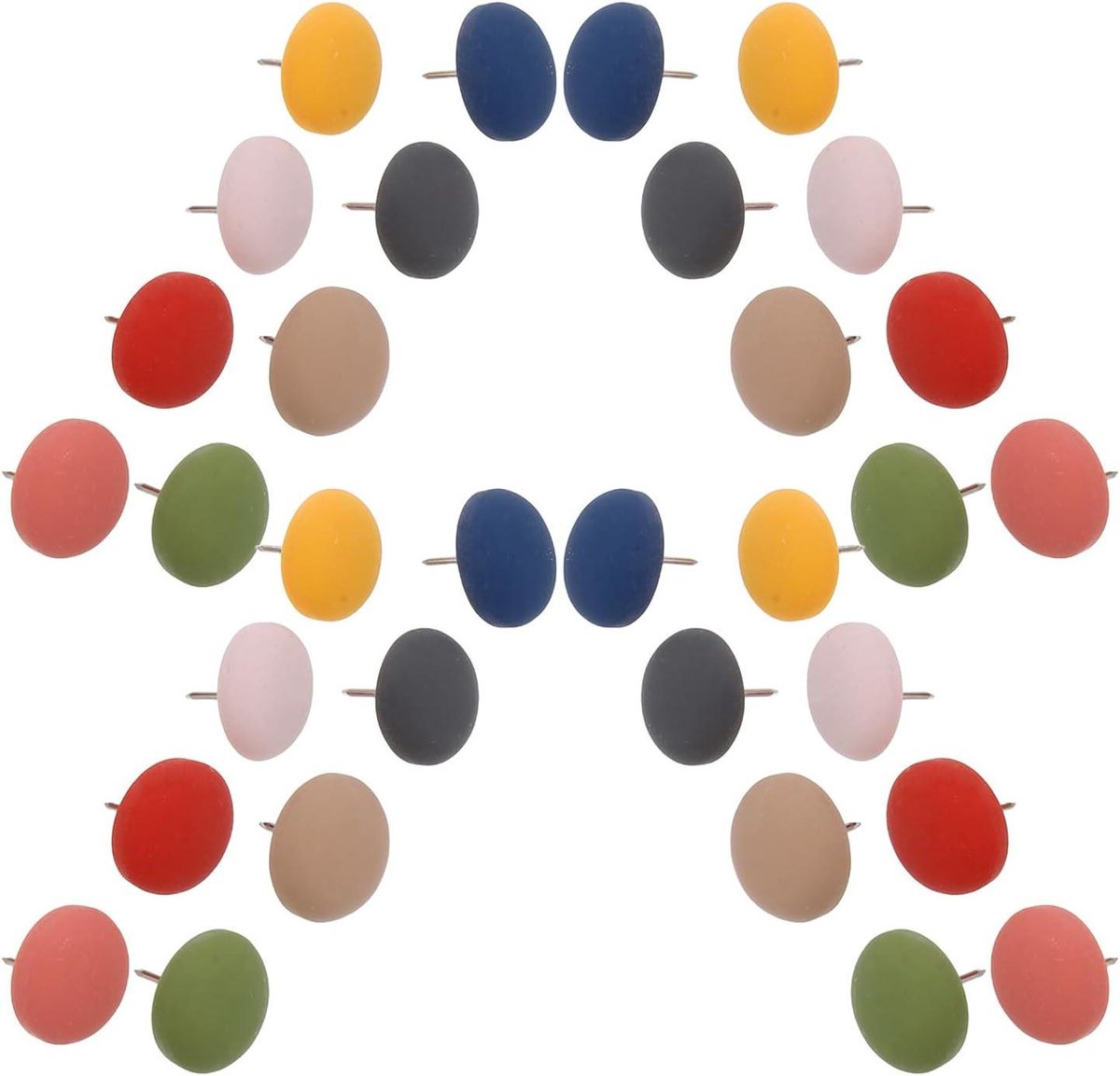 Halfronde Punaises - Decoratieve Spelden - Notities Bevestigen - Matte Afwerking - 1.8 cm - Diverse kleuren