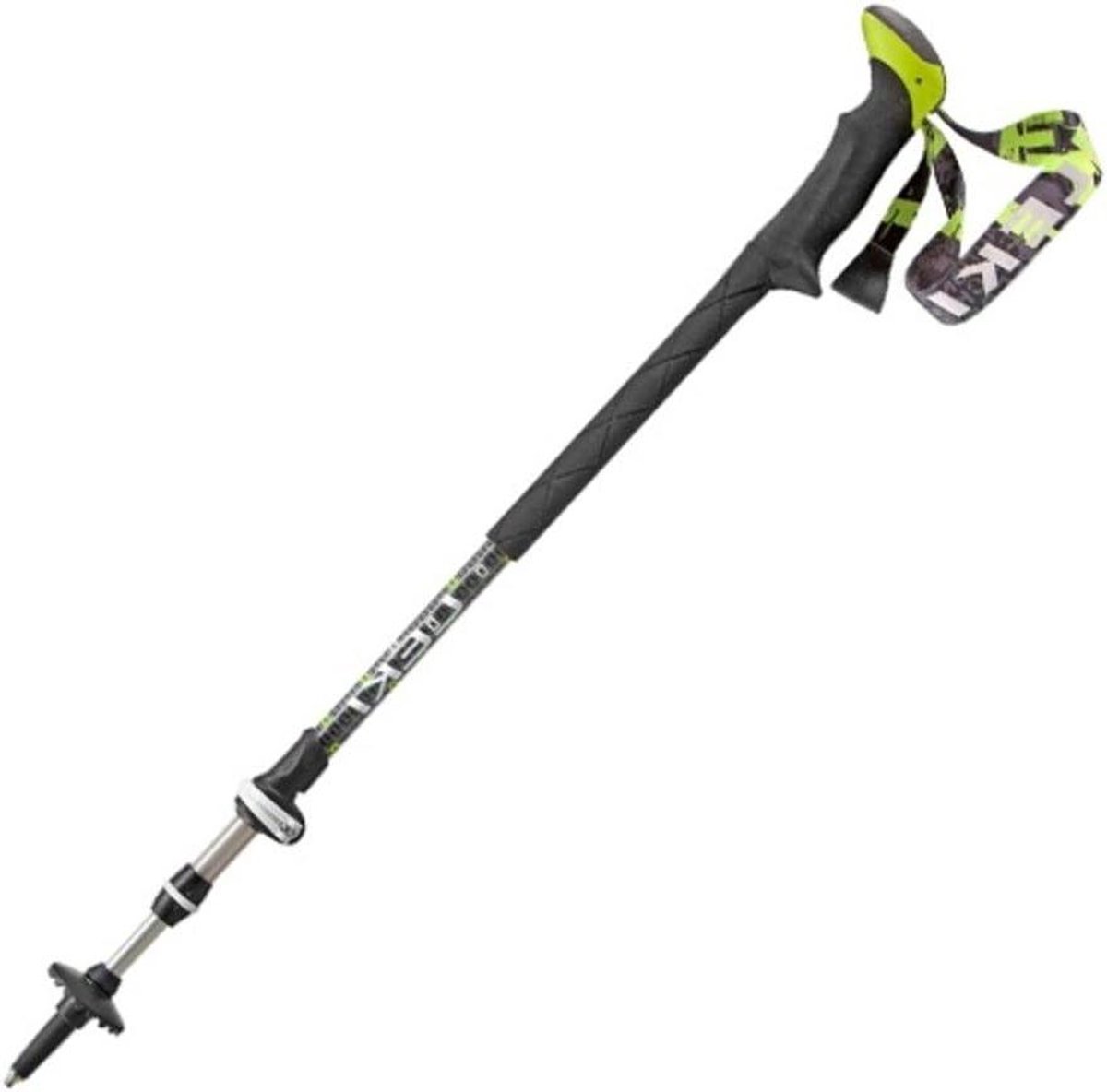 Trekkingstokken - Wandelstokken Hikingstokken - Buitenwandelen Comfort - Verstelbaar Anti-Shock Systeem - 69-135 cm - Antraciet Wit Groen