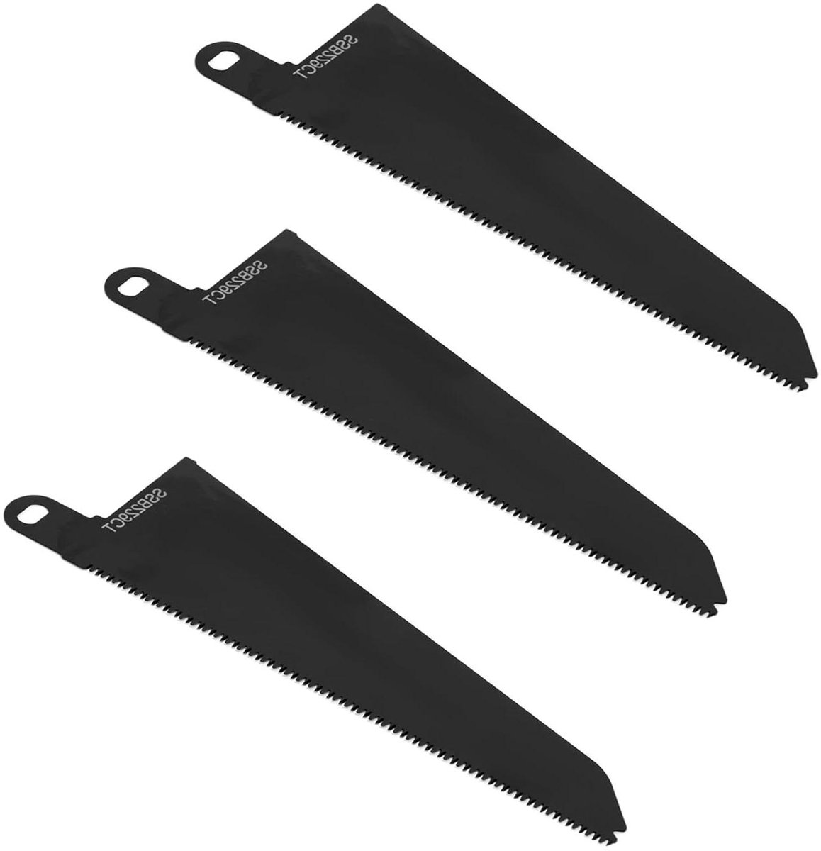 Decoupeerzaagbladen - Zaagbladen Reciprozaagbladen - Hout Zagen - Koolstofstaal - 240 mm - Zwart