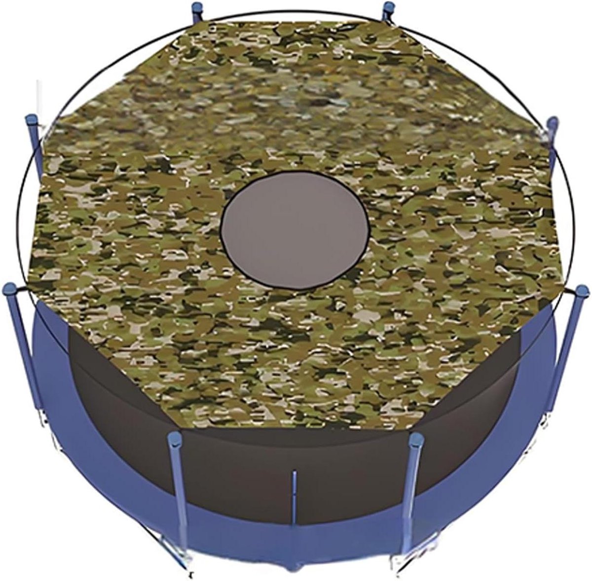 Trampoline Schaduwafdekking - Trampoline Zonnedak - Buiten Spelen - UV-Bescherming - 10 feet - Blauw