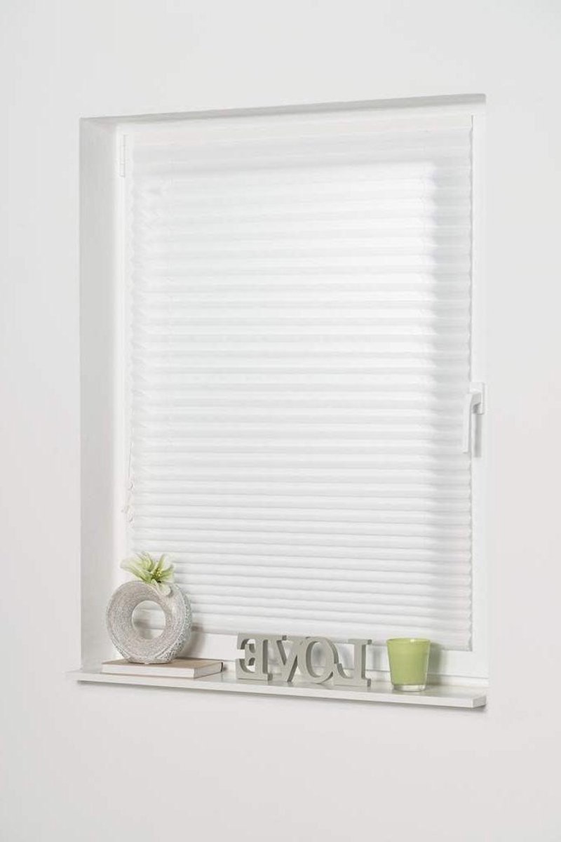 Plissé Gordijn - Zonwering Gordijn - Privacy Creëren - Zelfklevend - 40 x 210 cm - Wit