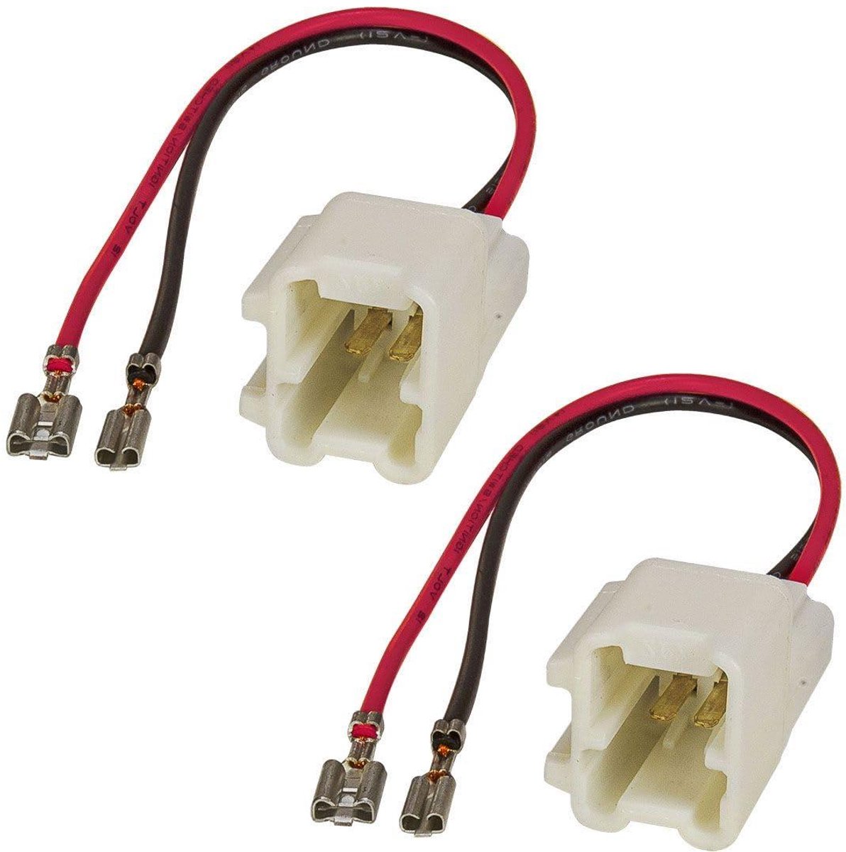 Luidspreker Adapter - Kabel Connector - Auto Audio - Eenvoudige Installatie - Set van 2 - Zwart