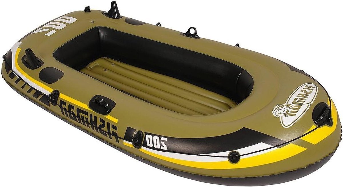 Rubberboot - Vissersboot Sportboot - Vissen Waterreizen - Zware Maat PVC - 218 x 110 x 36 cm - Groen