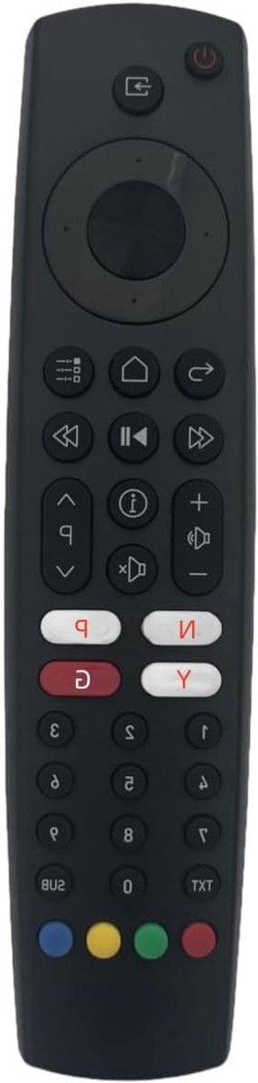 Afstandsbediening voor Smart Android TV - Compatibel met GFU GFB VLX VCE Serie - Ideaal voor 50GFU7800B 32GHB6100 50VLX707LDL 40GFB6100 55VCE222 en meer