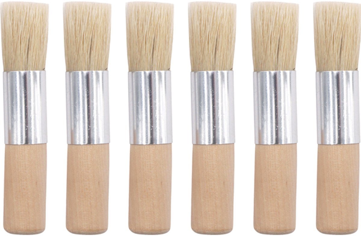 Eduplay houten kwasten set - 18mm - 6 stuks - schilderen.