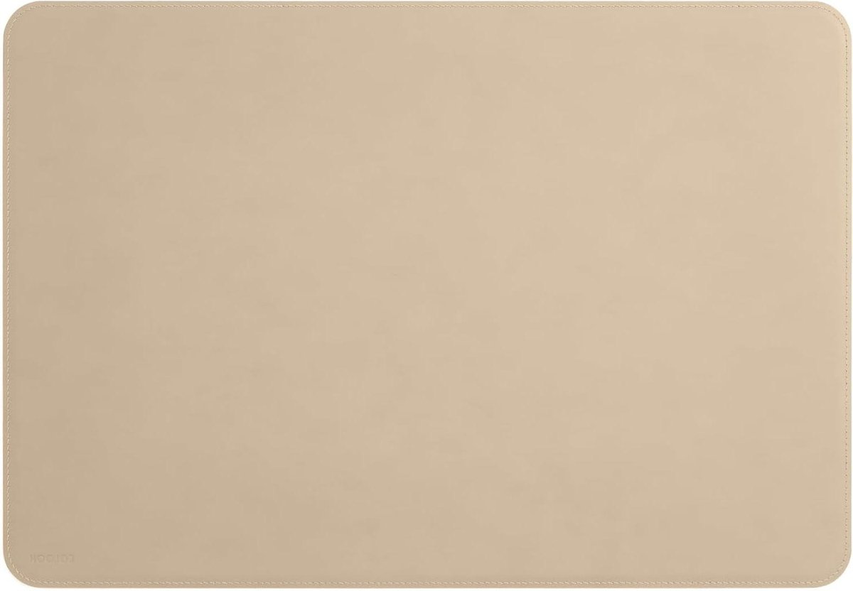 Bureaulegger Leer - Bureaumat - Kantoor Organisatie - Handgemaakt Italië - 50x35 cm - Beige