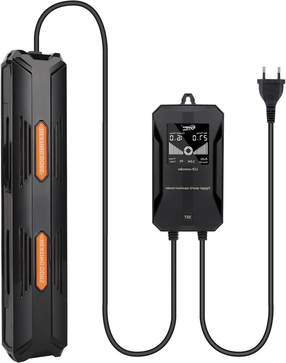 Verstelbare 100W Aquarium Verwarmingselement met Digitale LCD Controller voor 100-200L Zoet- en Zoutwater Aquariums, Ideaal voor Tropische Vissen en Aquatische Planten