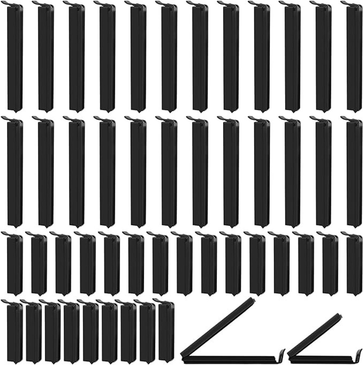 40 stuks sluitclips voor levensmiddelen - 6 cm en 11 cm - zwart