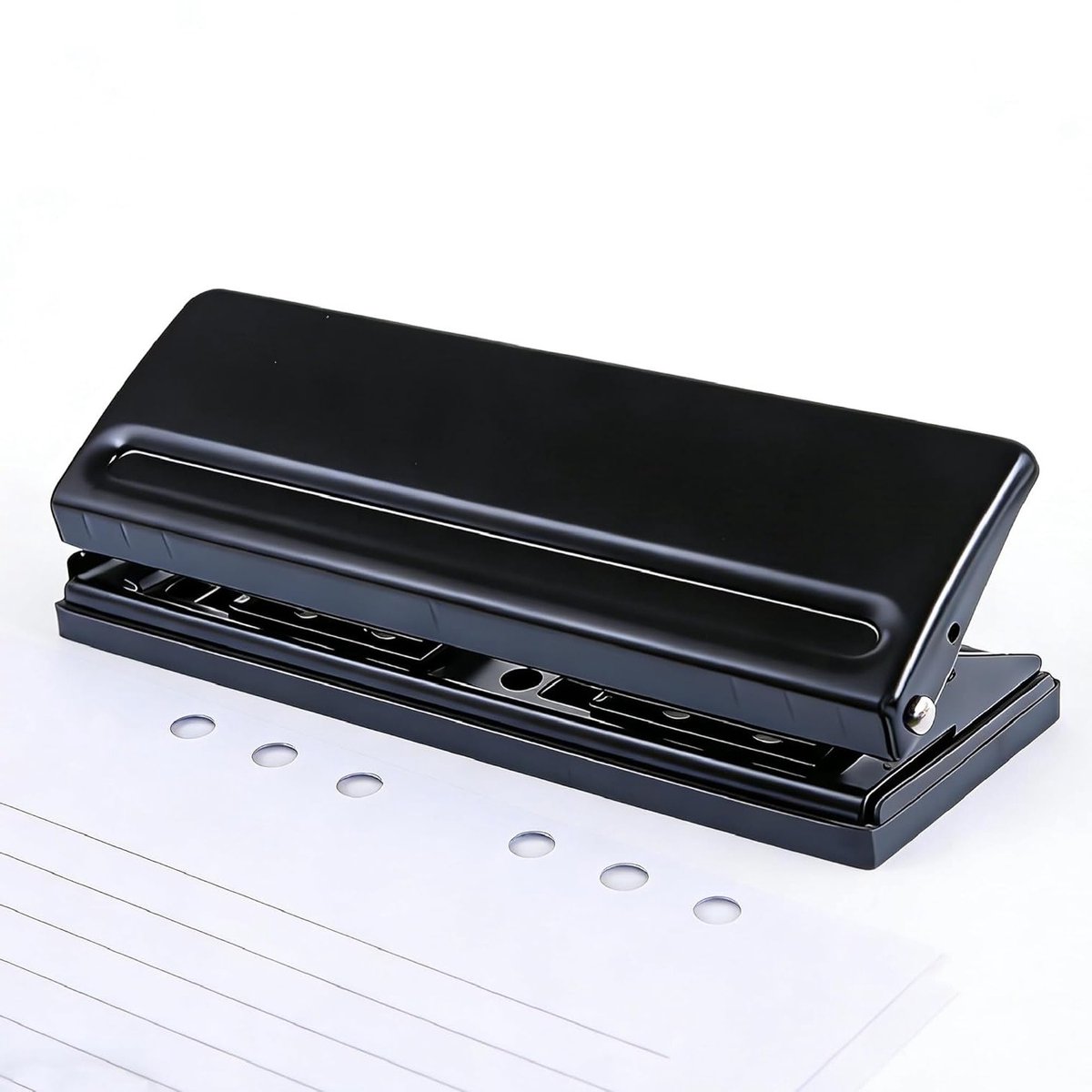 Verstelbare metalen perforator met 6 gaten voor A5, A6, A7, ideaal voor planners, dagboeken en ringbanden