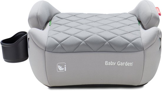 Baby Garden Auto Zitverhoger Isofix - I-Size - Autozitje - EU Gecertificeerd - Premium Comfort - Instelbare ISOFIX - Incl. bekerhouder en gordel - Nederlands Ontwerp - Grijs van Baby Garden — afbeelding 5