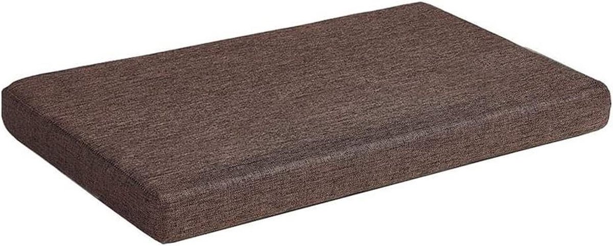 Stoelkussen - Bankkussen - Buiten Zitten - Traagschuim Vulling - 91x35x5 cm - Bruin