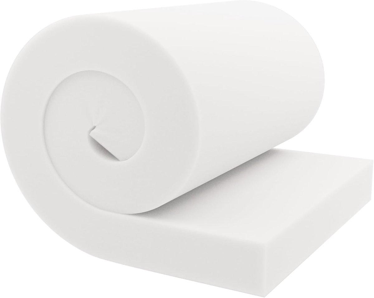 Schuimrubber Kussen - Polyurethaan Schuim - Meubelstoffering - 44 ILD Compressie - 10x40x91 cm - Wit