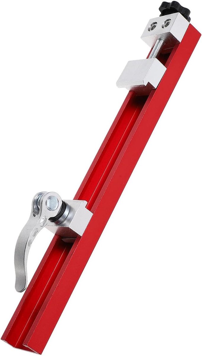 Cirkelzaag Geleider - Precisie Zaagrail - Nauwkeurig Zagen - Verstelbare Basis - 25 cm Lengte - Rood