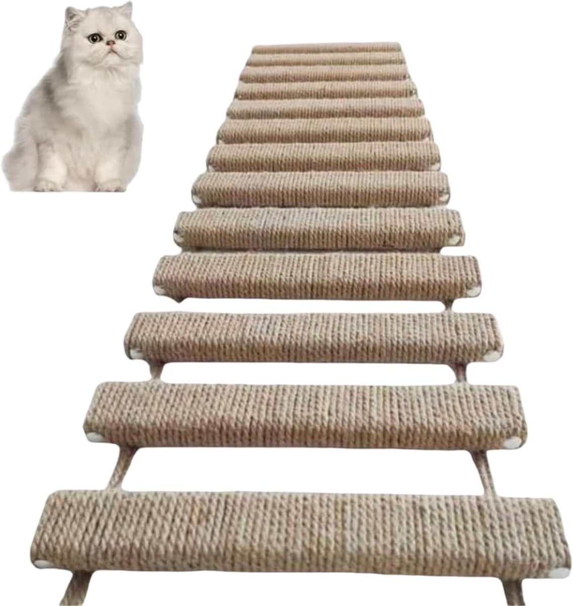 Kattenladder - Klimset - Actieve Katten - Ruimtebesparend - 100 cm - Niet gespecificeerd