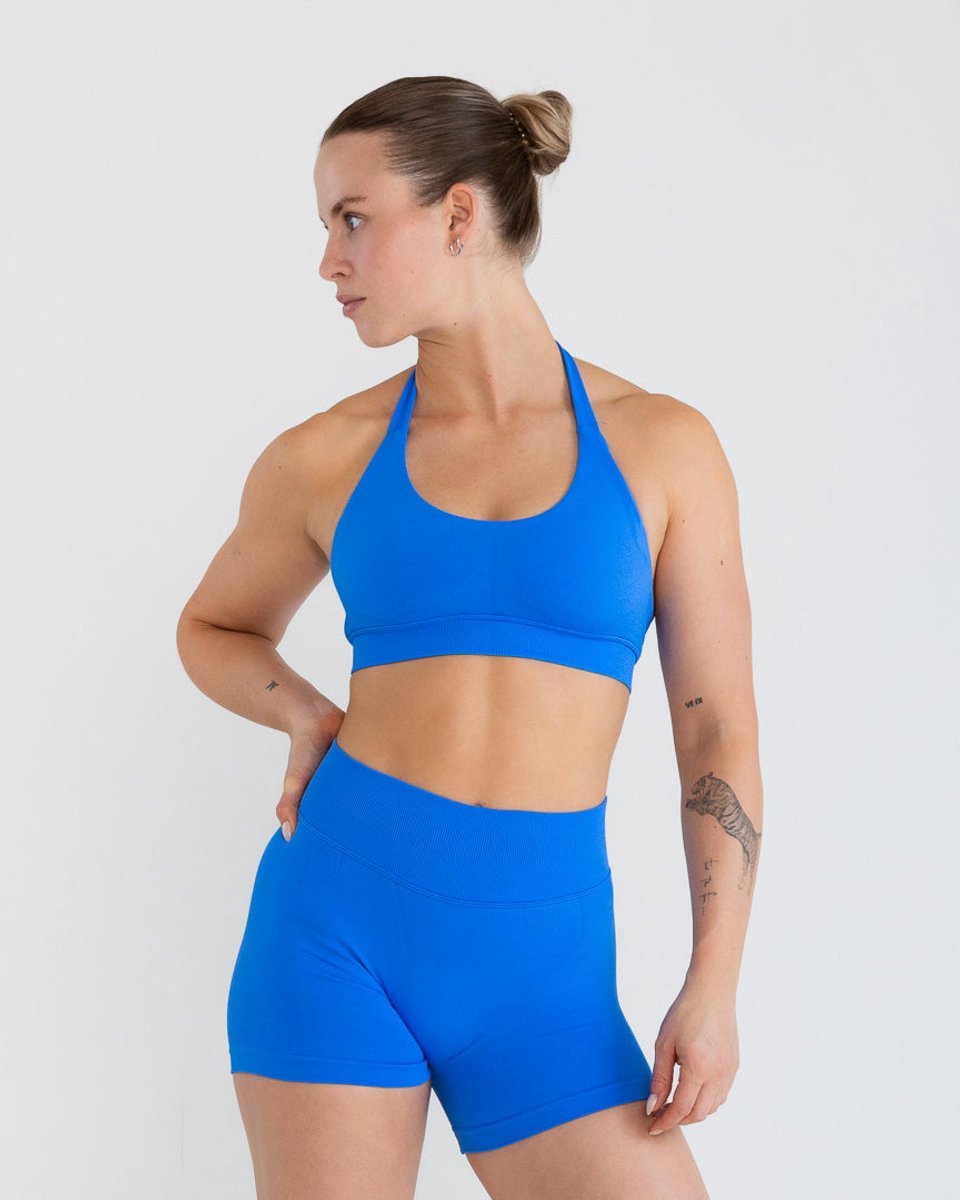 NXTR Premium Naadloze Sportshorts - Sky Blue- High Waist - Shaping Scrunch - Squat-proof Dames