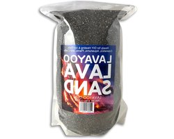 Echt Lavazand - Verwarmingskussen Zand - Aquarium Bodem - Houdt Warmte Vast - 3 Pond Zak - Zwart