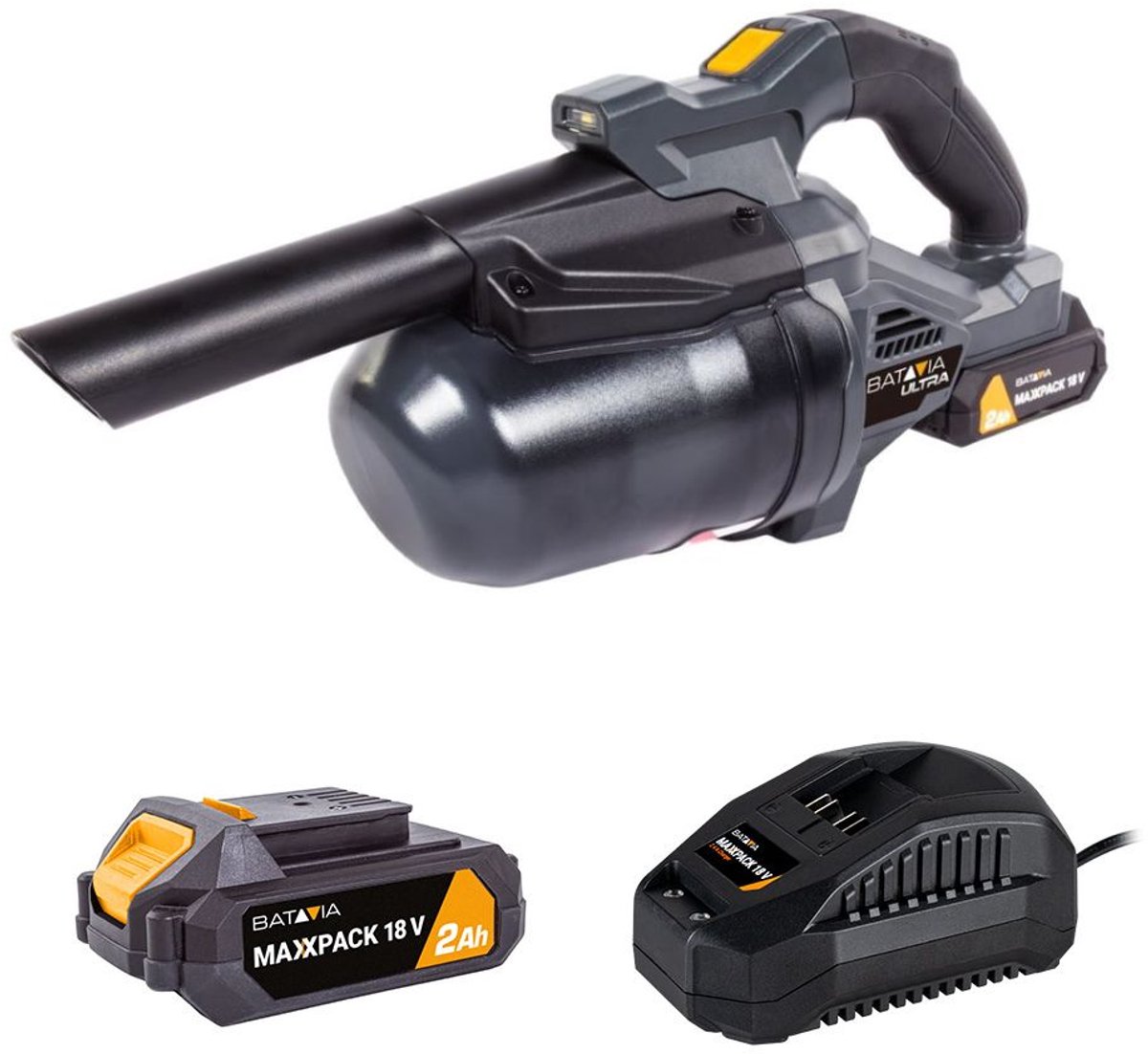 Batavia 18V Brushless Accu Handstofzuiger Incl. 2.0Ah Accu & Lader
