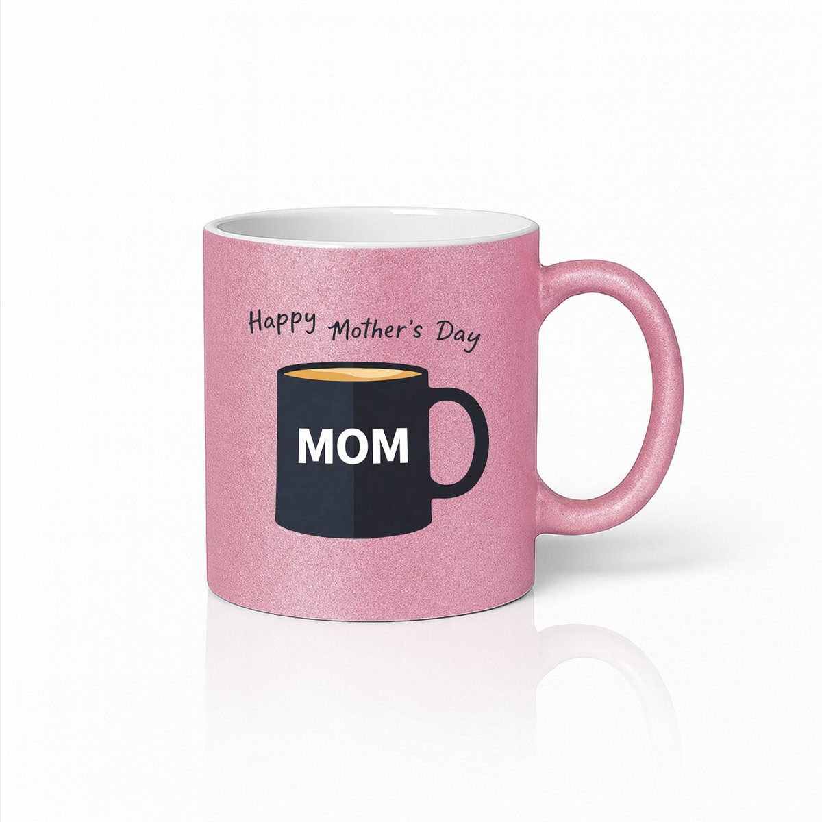 Roze Moederdag Beker - 330ml Keramische Koffiemok - Cadeau Tip Moederdag