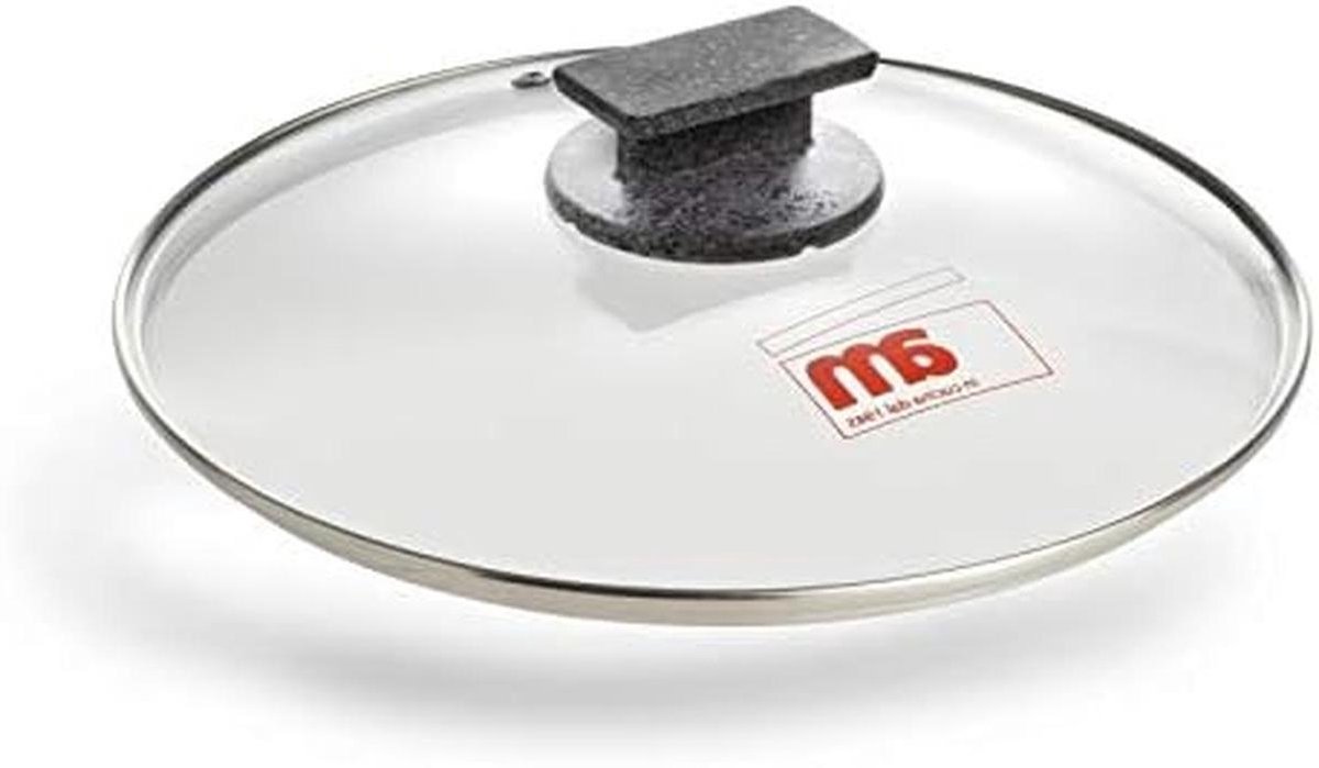 Glazen Pannendeksel - Deksel - Koken - Gehard Glas - 20 cm Diameter - Wit