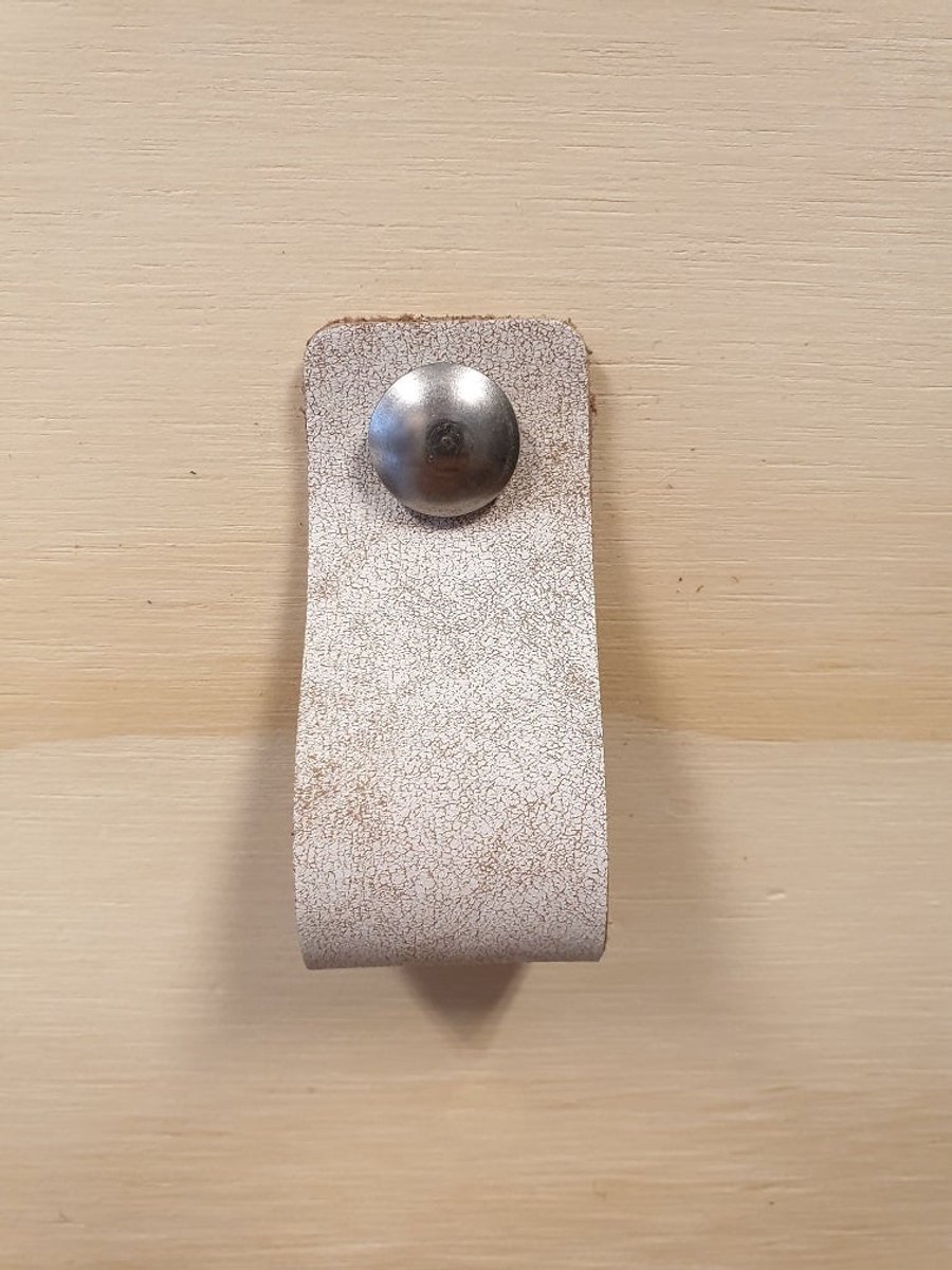 Leren handgreep krijt L 15x3 cm