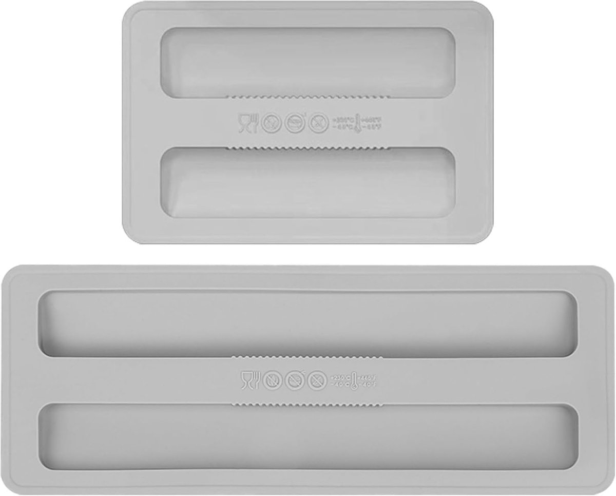 Broodrooster Hoezen Siliconen Deksel Keuken Hygiëne Twee Maten 26x10 cm Grijs
