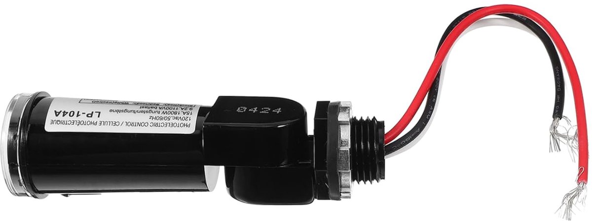 Lichtsensor Buitenverlichting - Fotocel Controller - Automatische Verlichting - Regendicht IP65 - Compact Ontwerp - Zwart