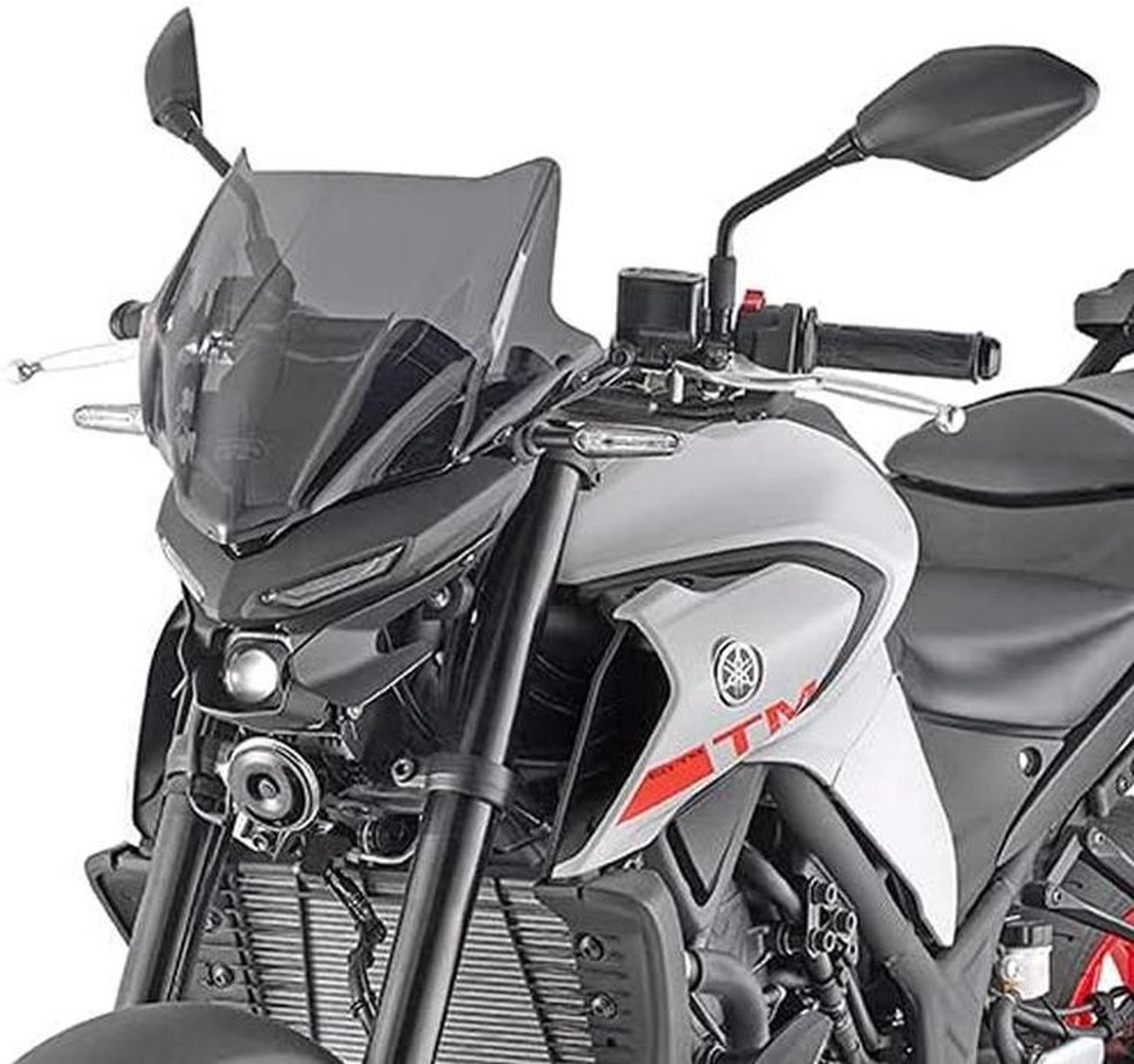 Windscherm Motor - Winddeflector - Motorrijden - Getint - 280x365mm - Zwart