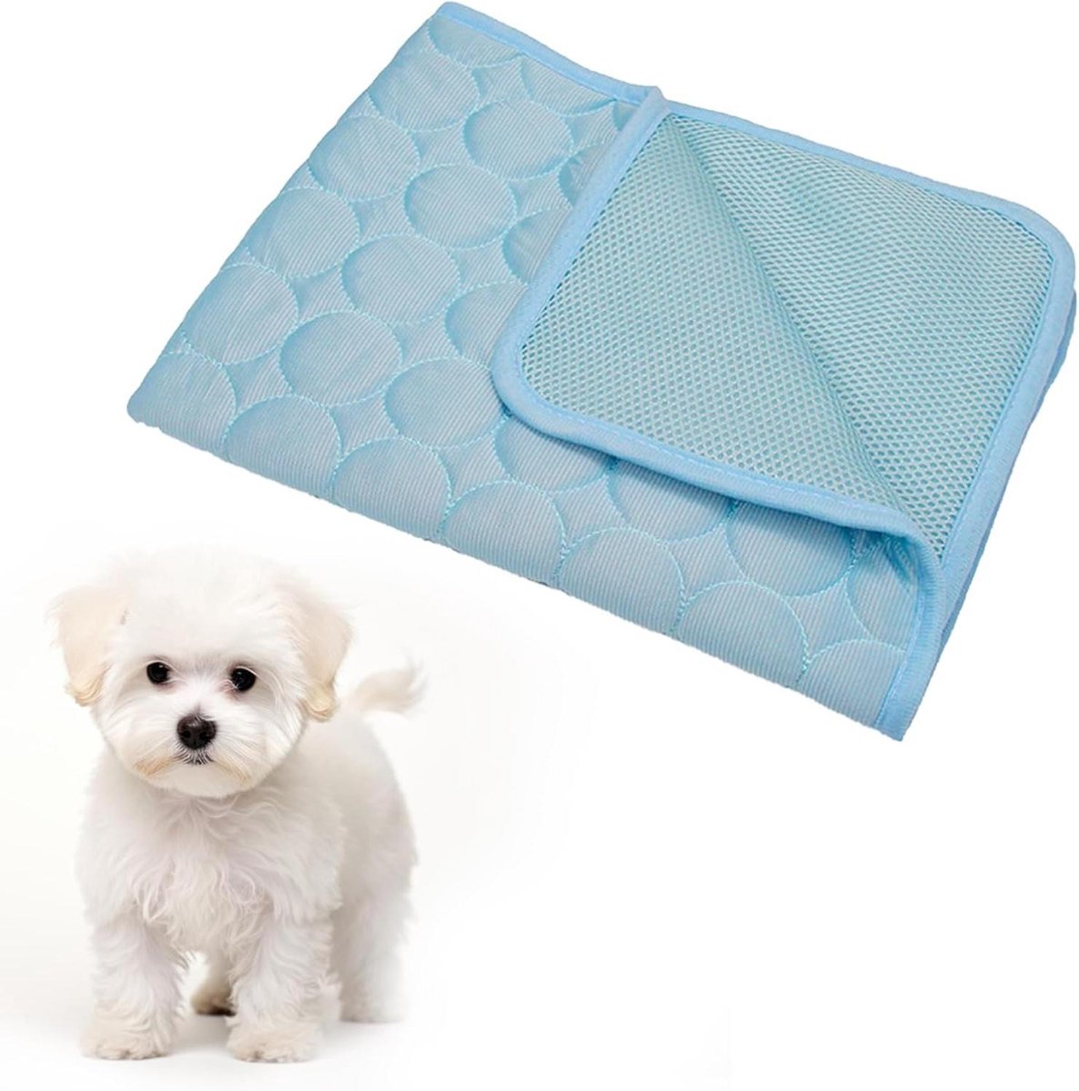 Koelmat Honden - Zelfkoelende Mat - Honden Koel Houden - Geen Water of Stroom Nodig - 40x30 cm - Blauw