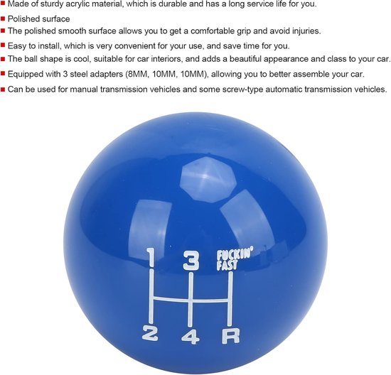 Ronde Pookknop - 5 Versnellingen - Verbeterde Controle - Universele Pasvorm - 3 Adapters - Blauw van Merkloos — afbeelding 3