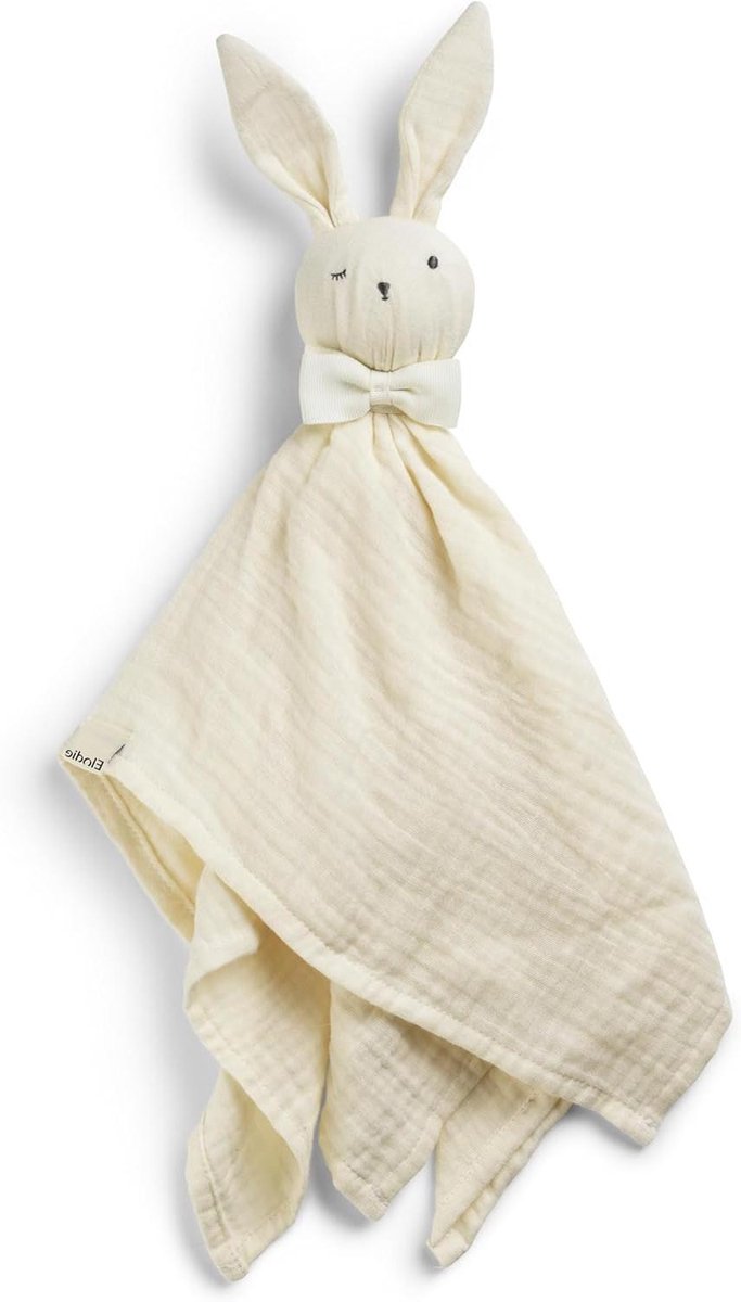Knuffeldoekje Baby - Troostdoekje Knuffel - Slaapcomfort - Biologisch Katoen Oeko-Tex - 46.5 cm - Vanilla White