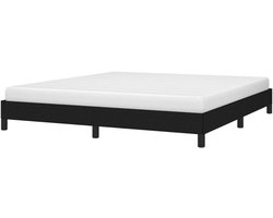 Bedframe - Ledikant Tweepersoons - Slaapkamer Inrichting - Multiplex Lattenbodem - 180x200 cm - Zwart