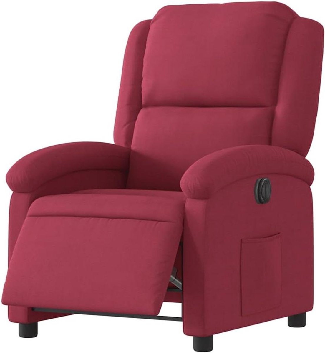 Elektrische Fauteuil - Verstelbare Leunstoel - Ontspannen Zitten - Met Zijvak - 71x86x99cm - Wijnrood