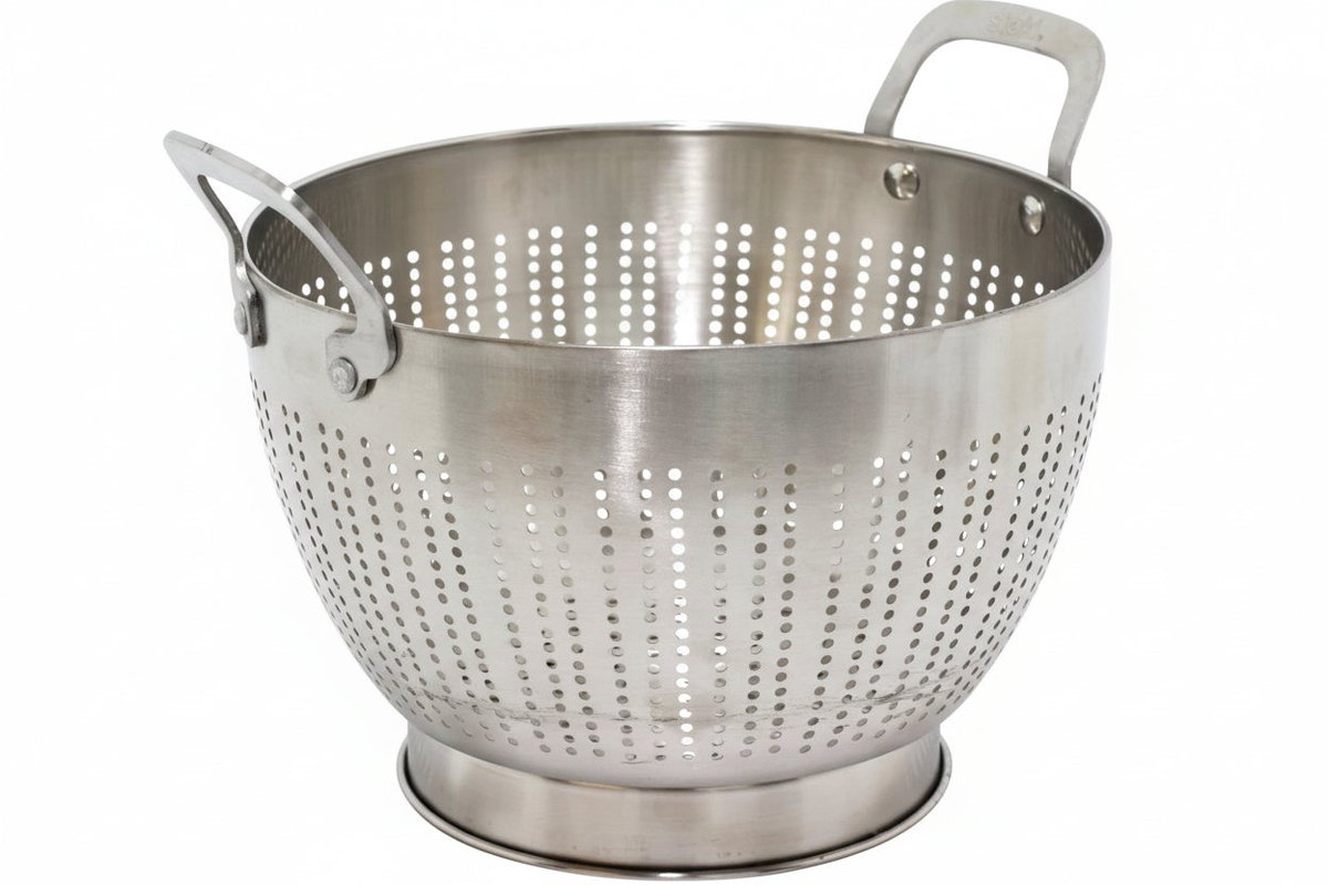 Cookinglife Vergiet - Afgieter En Zeef - Colander - RVS Zilver - Vaatwasserbestendig - Ø 23,5 cm
