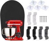 3-in-1 Organizer Set voor KitchenAid 4,5–5,5 Tilt-Head Stand Mixers Artisan & Classic Series van MMOBIEL – 12-delige Set met 5x Bevestigingshouders, 6x Kabel Organizers & 1x Schuifmat