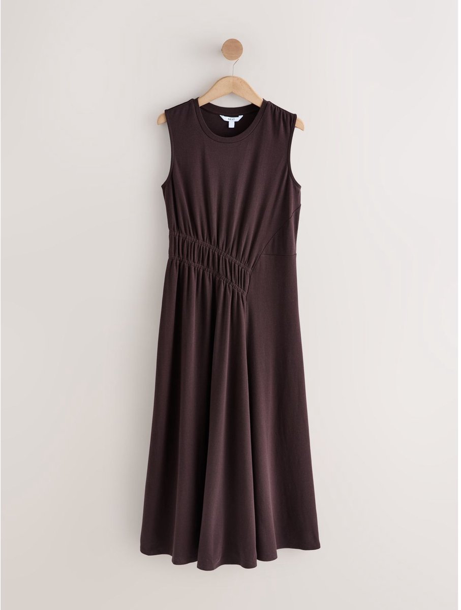 Next - Dames - Jersey midi-jurk - Bruin